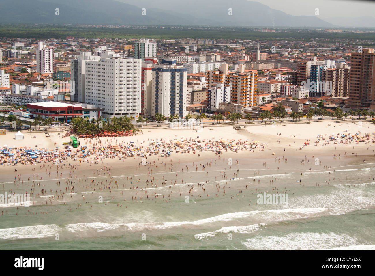 Luftaufnahme der Stadt Praia Grande São Paulo Zustand Ufer, südöstlichen Brasilien. Stockfoto