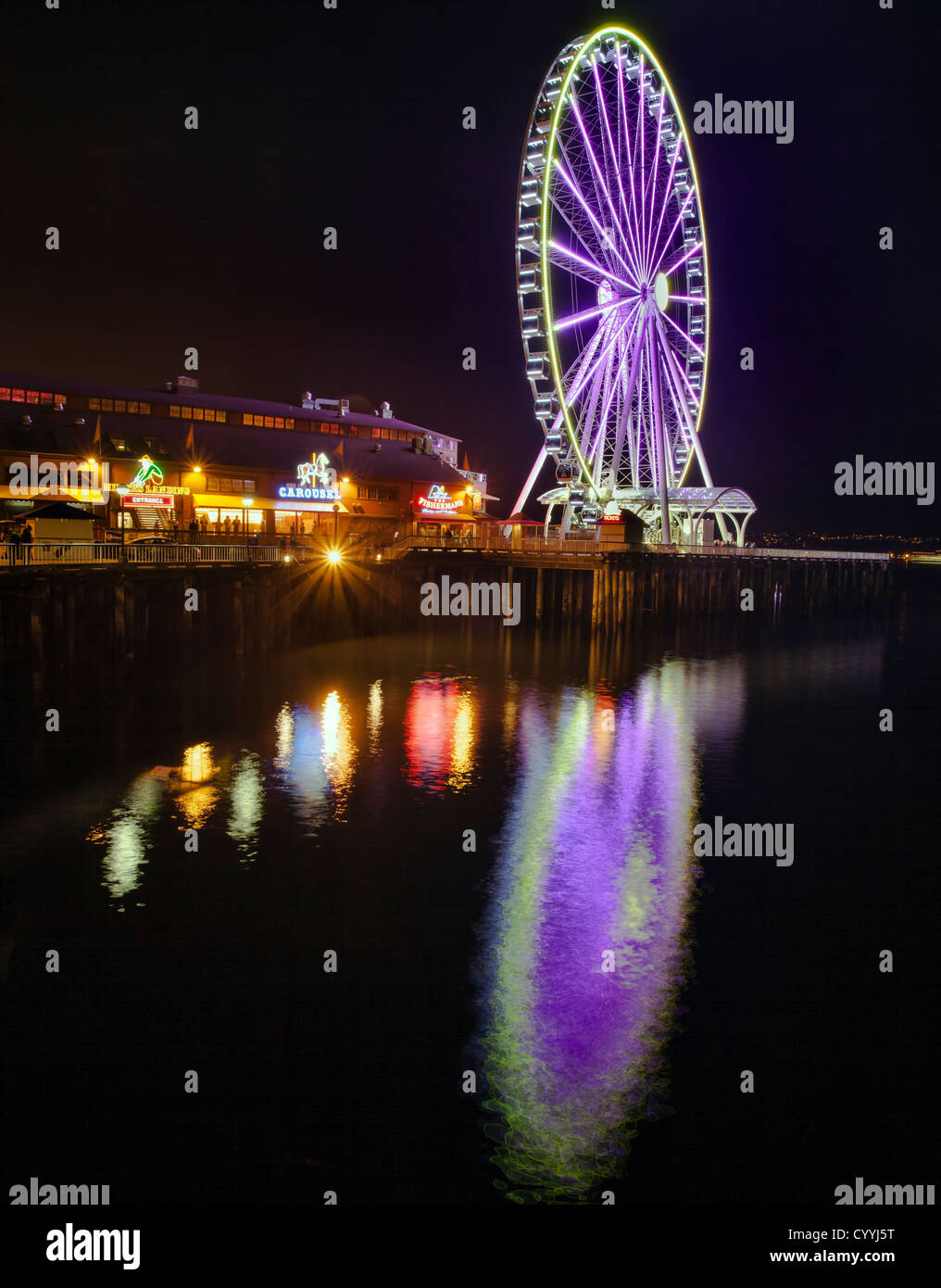 Die Seattle Great Wheel Stockfoto