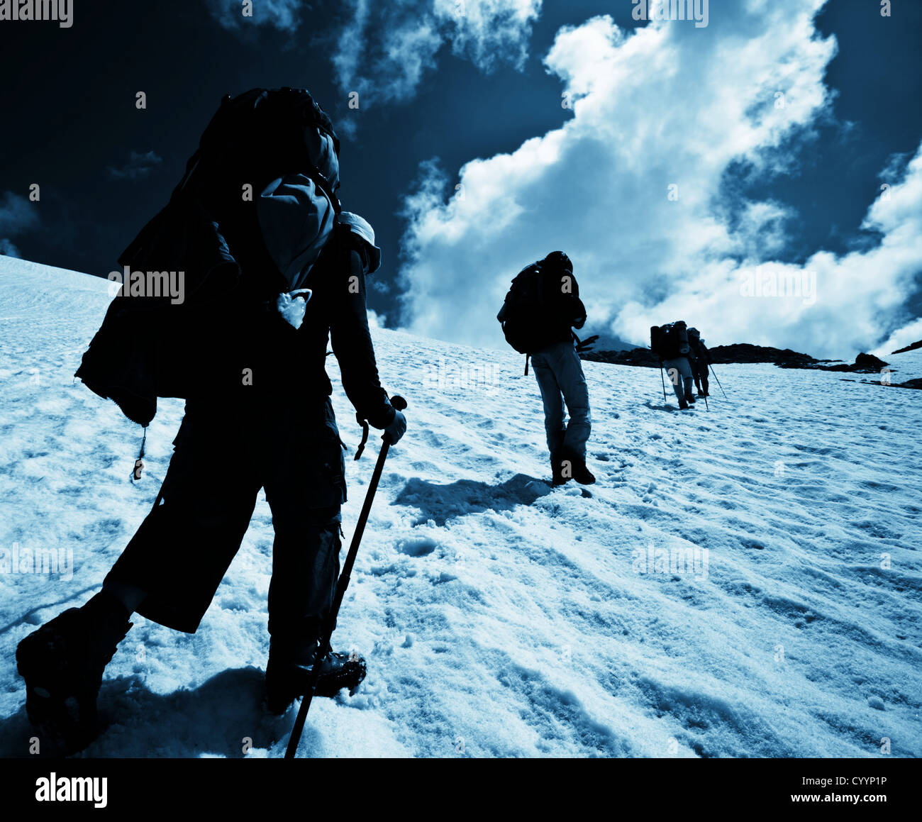 Gruppe in Wanderung Stockfoto