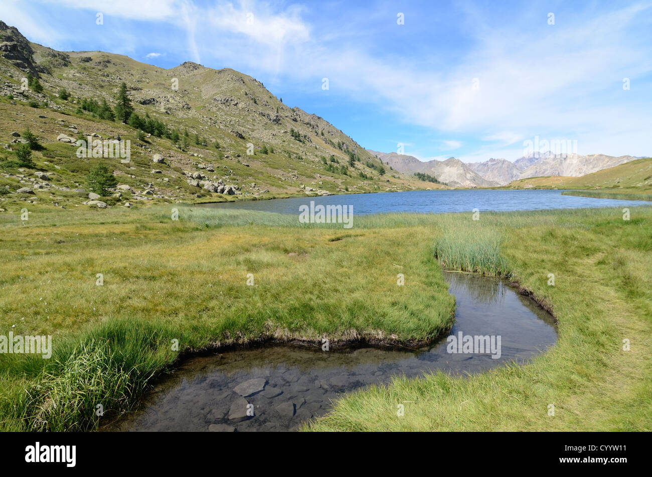 Lac de Cristol oder Cristol Alpensee in Briançon Hautes-Alpes französische Alpen Frankreich Stockfoto