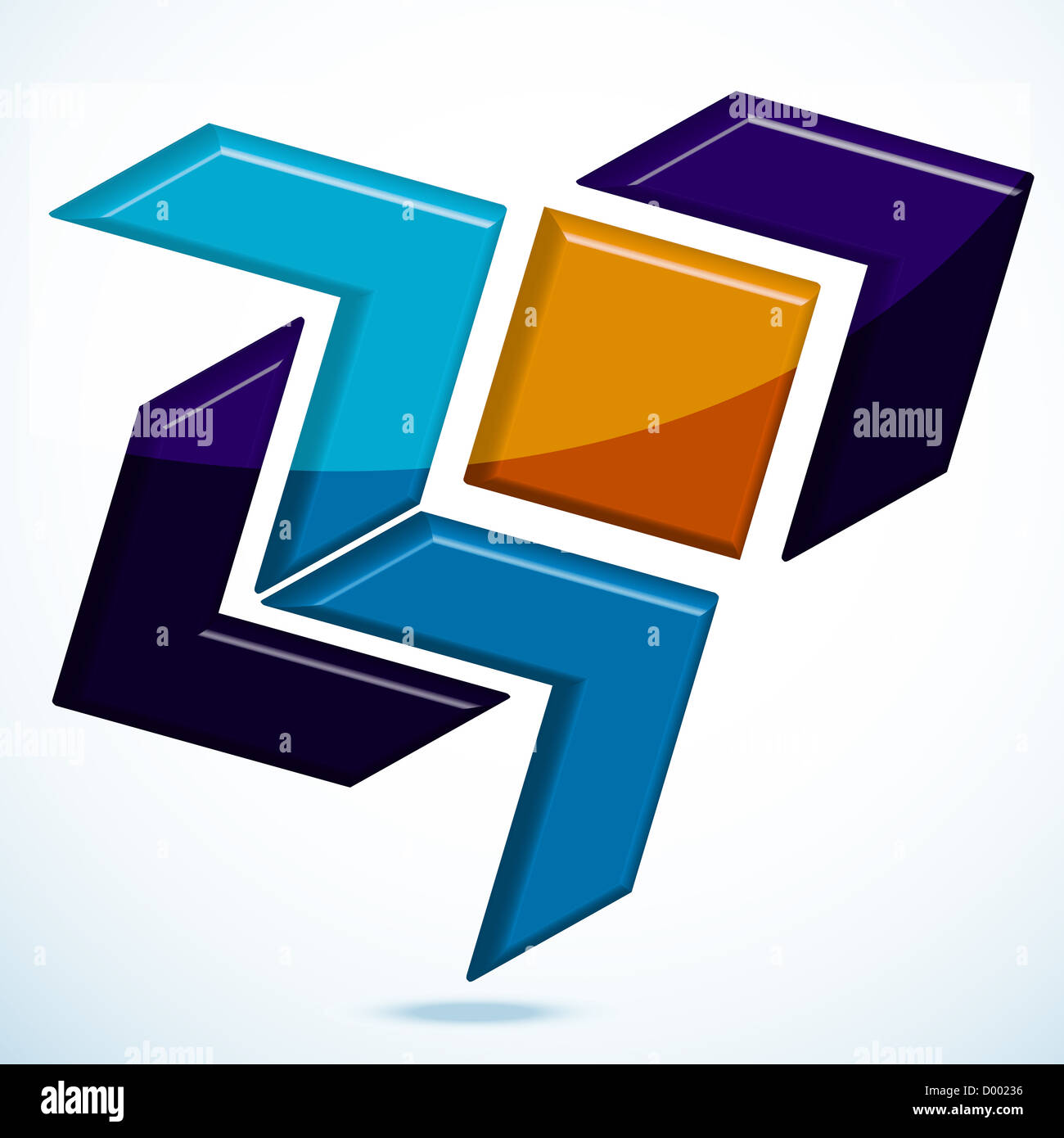 Illustration der Logo-Symbol auf weißem Hintergrund Stockfoto