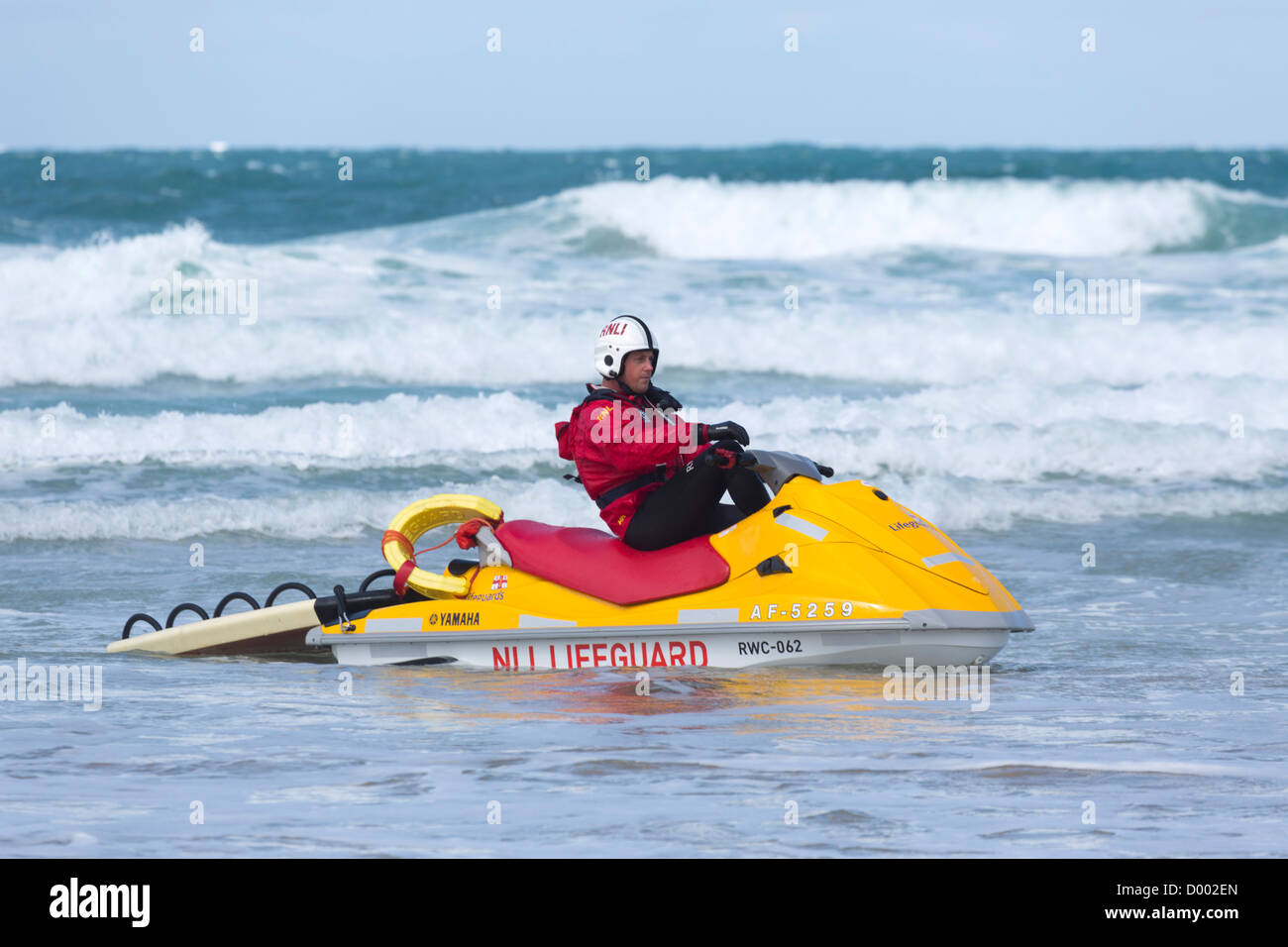 Rettungsschwimmer; Newquay; Cornwall; UK Stockfoto