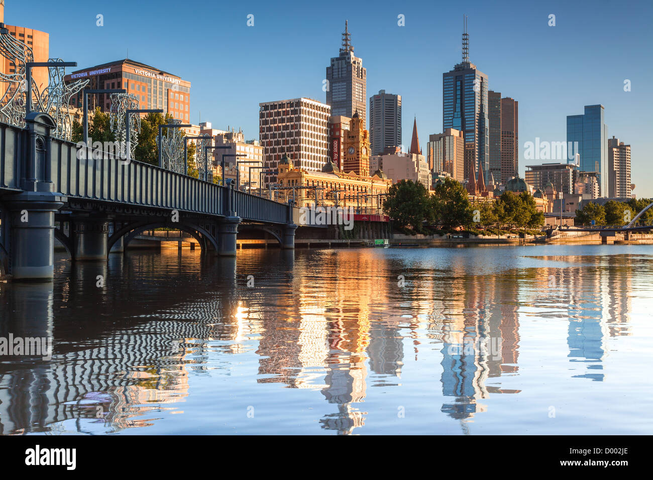 Skyline von Melbourne Stockfoto