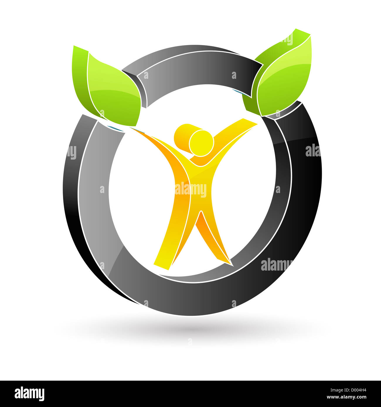 Illustration der Baum-Logo auf weißem Hintergrund Stockfoto