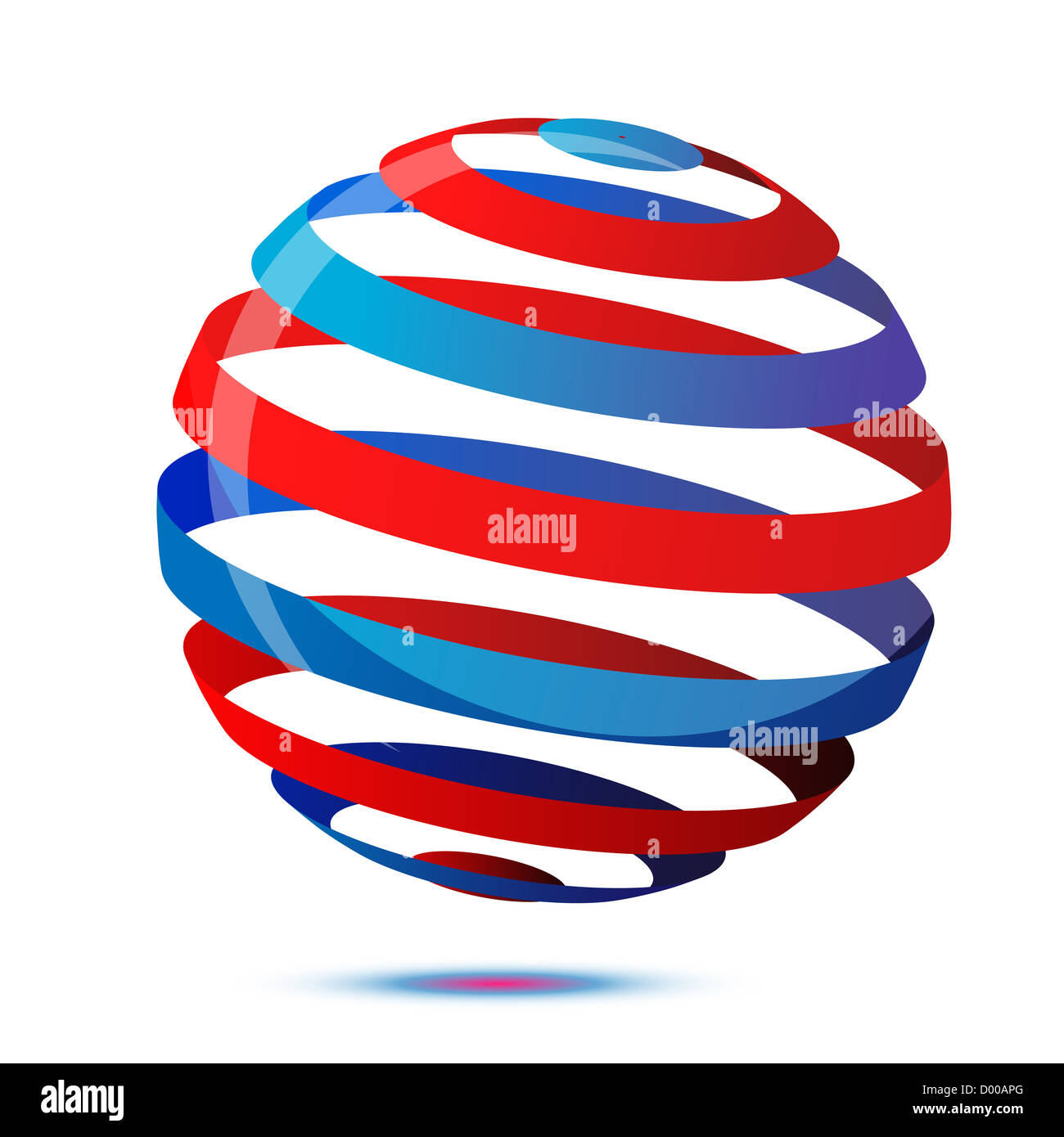 Illustration des bunten Kreis auf weißem Hintergrund Stockfoto