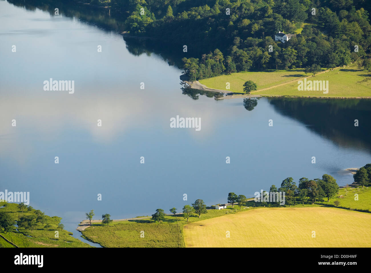 Der Rand des Gatesgarth Bauernhof neben Lake Buttermere in Lake District, England, Großbritannien. Stockfoto