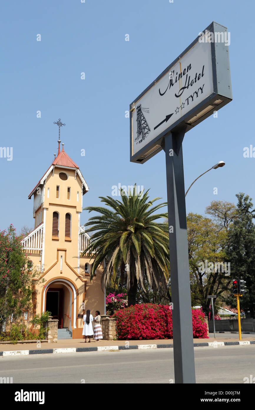 St. Barbara Kirche in Tsumeb, Namibia Stockfoto