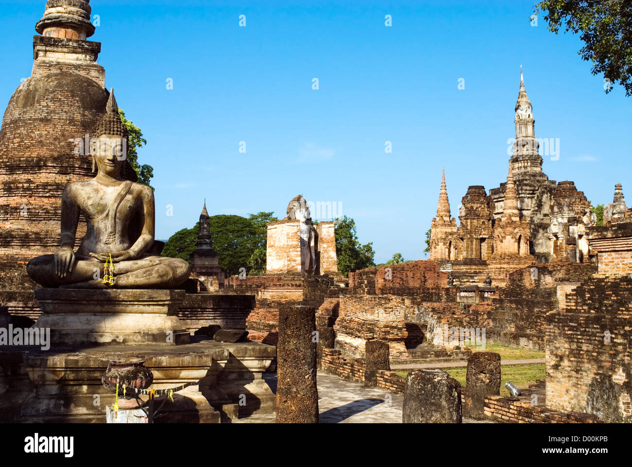Wat Mahathat, Sukhothai historischen Park, Thailand | Wat Mahathat, Sukhothai Geschichtspark Sukhothai, Thailand Stockfoto