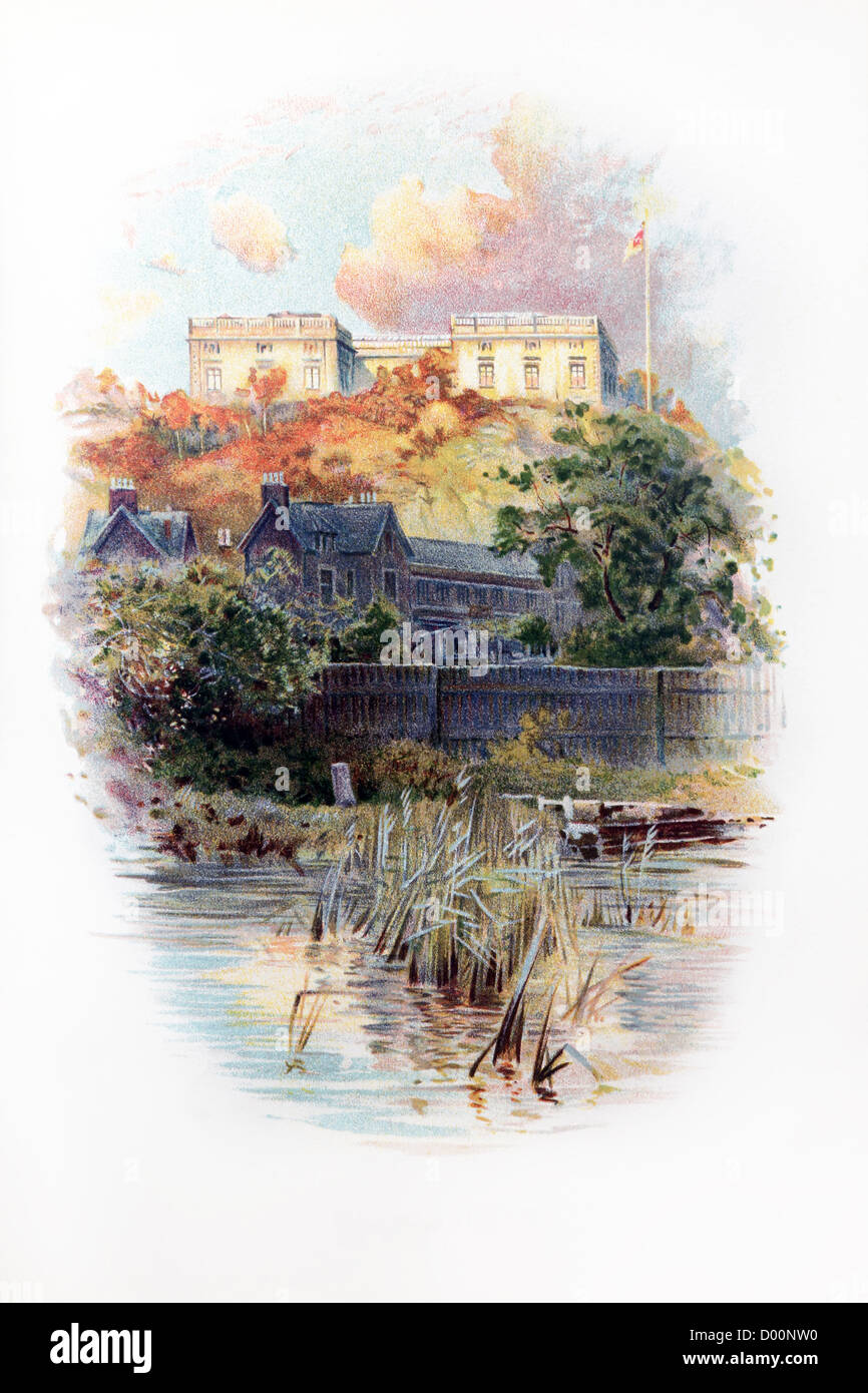 Abbildung von Nottingham Castle von Charles Wilkinson aus dem Buch Cassell Geschichte von England Band 1 Stockfoto