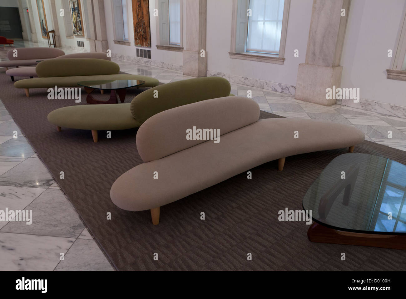 Zeitgenössische Sitzmöbel Design in lobby Stockfoto