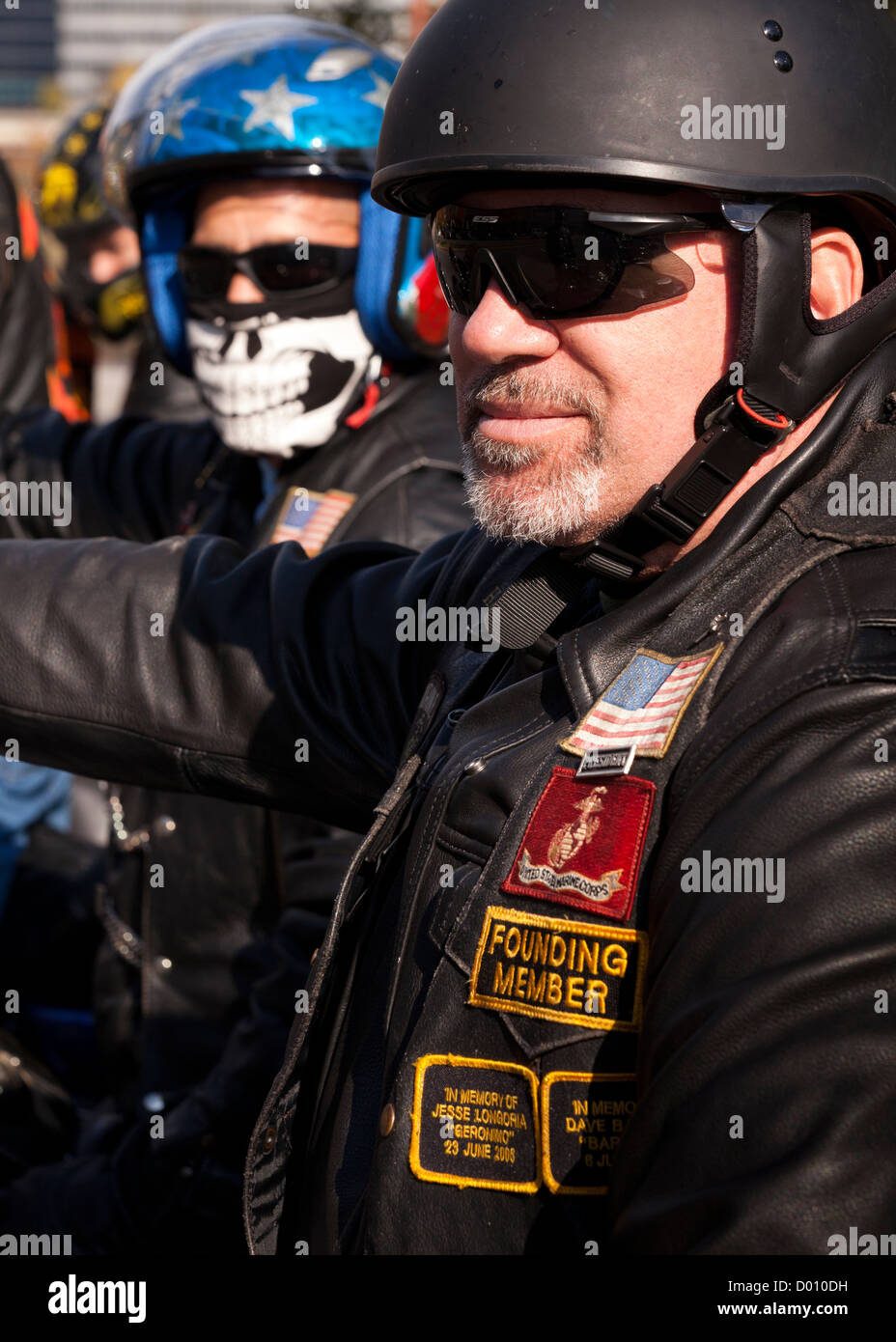 Harley Davidson Motorrad-Club-Mitglieder Stockfoto