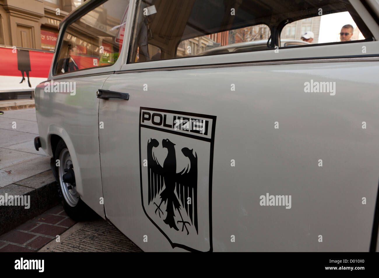 WWII-Ära DDR Polizei Trabant Auto Stockfoto