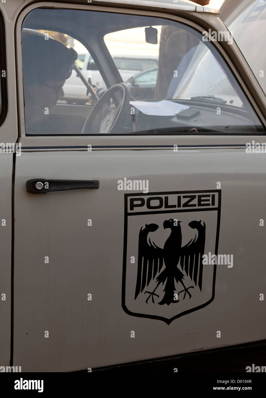 WWII-Ära DDR Polizei Trabant Auto Stockfoto