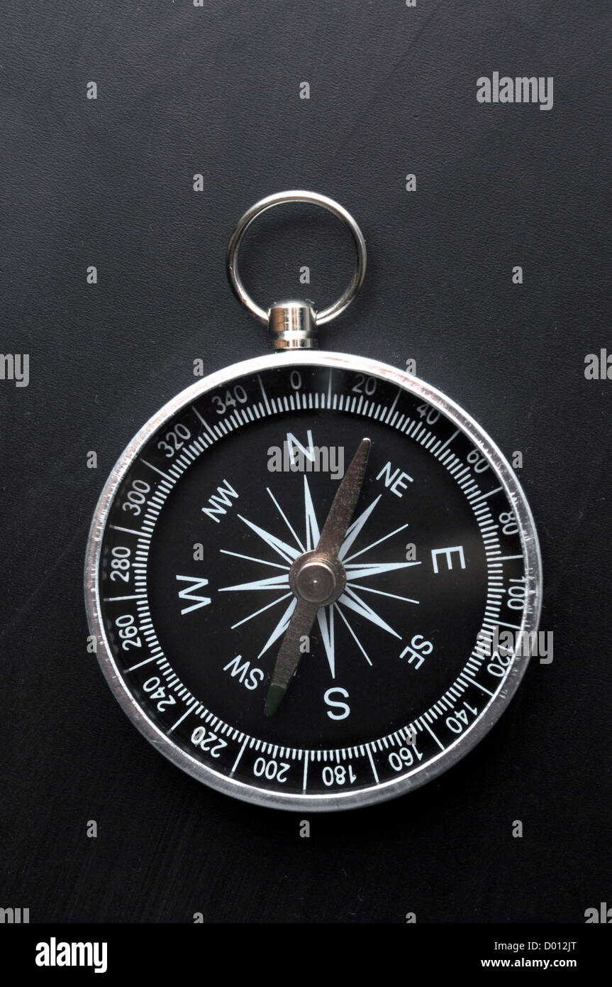 Kompass zeigt die richtige Richtung in Wirtschaft und Finanzen Stockfoto