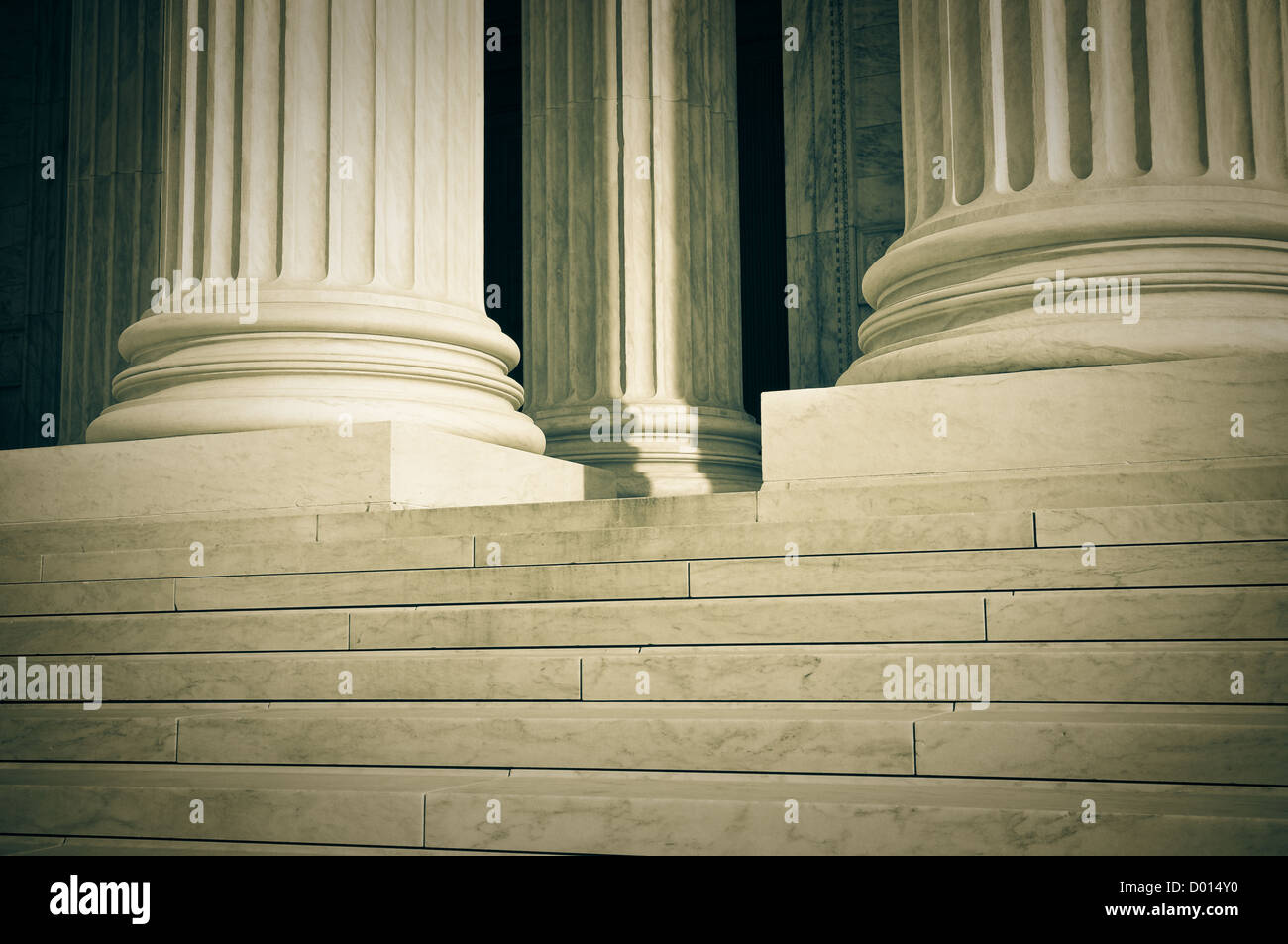 Säulen von Recht und Gerechtigkeit U.S. Supreme Court Stockfoto
