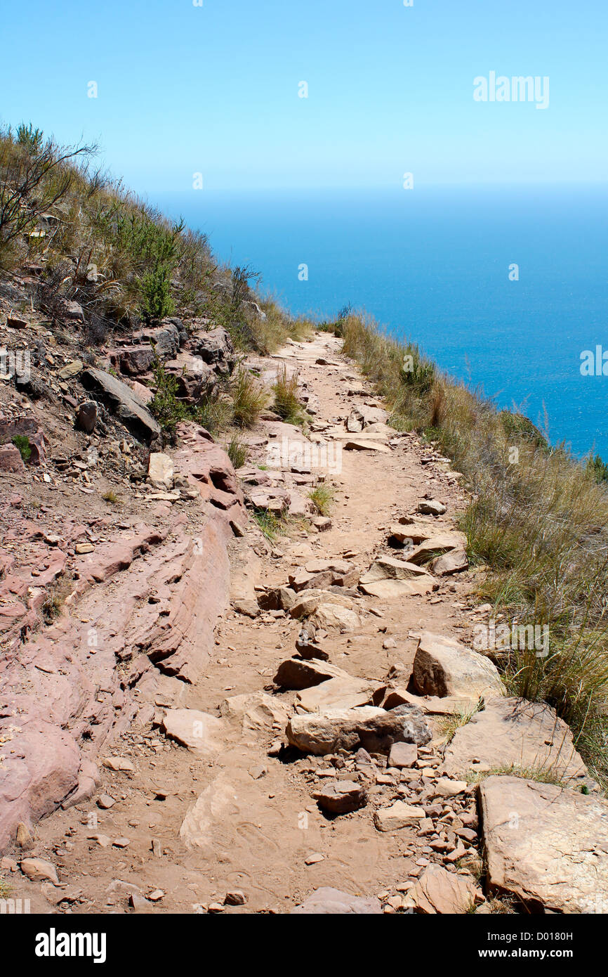 Wanderweg am Tafelberg, Cape Town South Africa Stockfoto