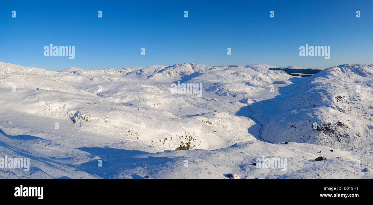 Galloway Hills im Winterschnee, Dumfries & Galloway, Schottland Stockfoto