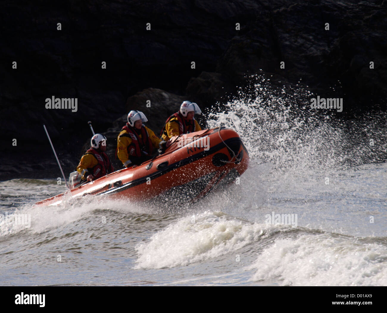 Inshore Rettungsboot, Bude, Cornwall, UK Stockfoto