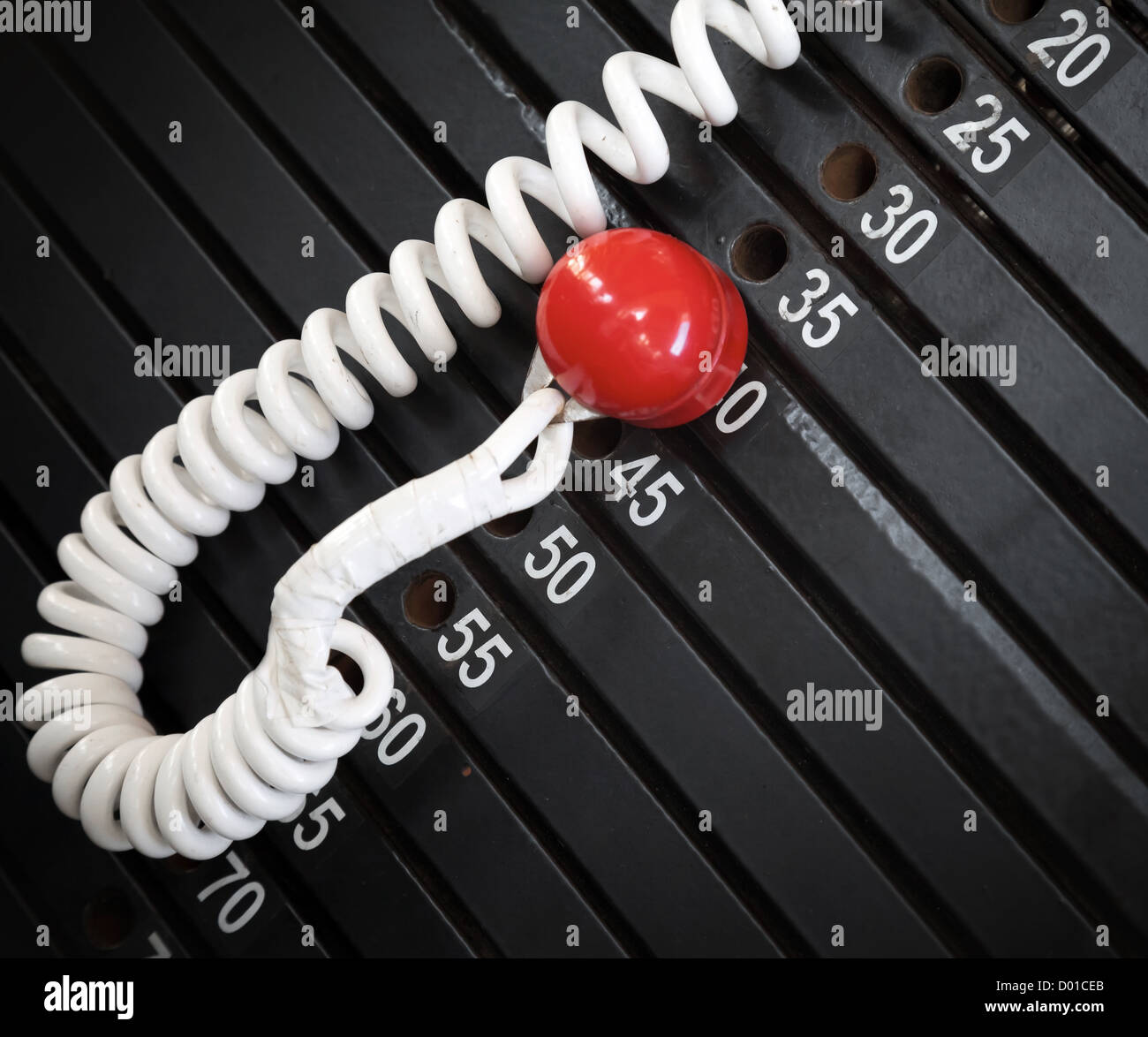 Fitness schwere Trainer Fragment mit Picker Gewicht Stockfoto