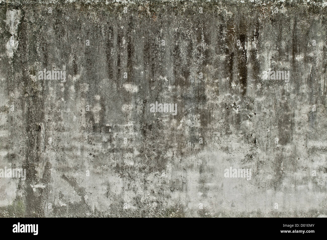 Grunge und schmutzig Betonmauer in grauer Farbe. Stockfoto