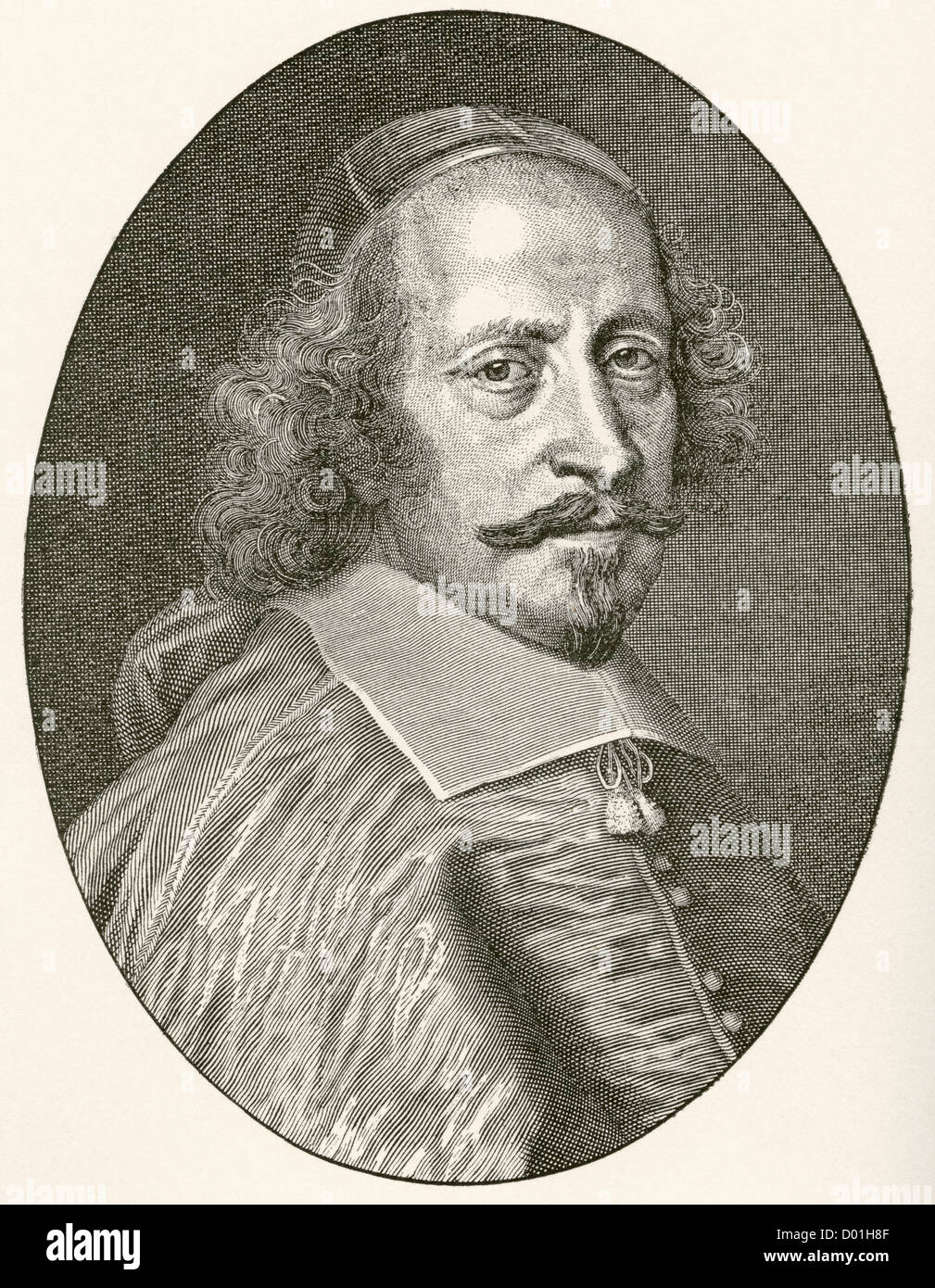 Jules Mazarin, 1602 – 1661. Geboren Giulio Raimondo Mazzarino oder Mazarini. Französisch-italienischer Kardinal, Hauptminister von Frankreich. Stockfoto