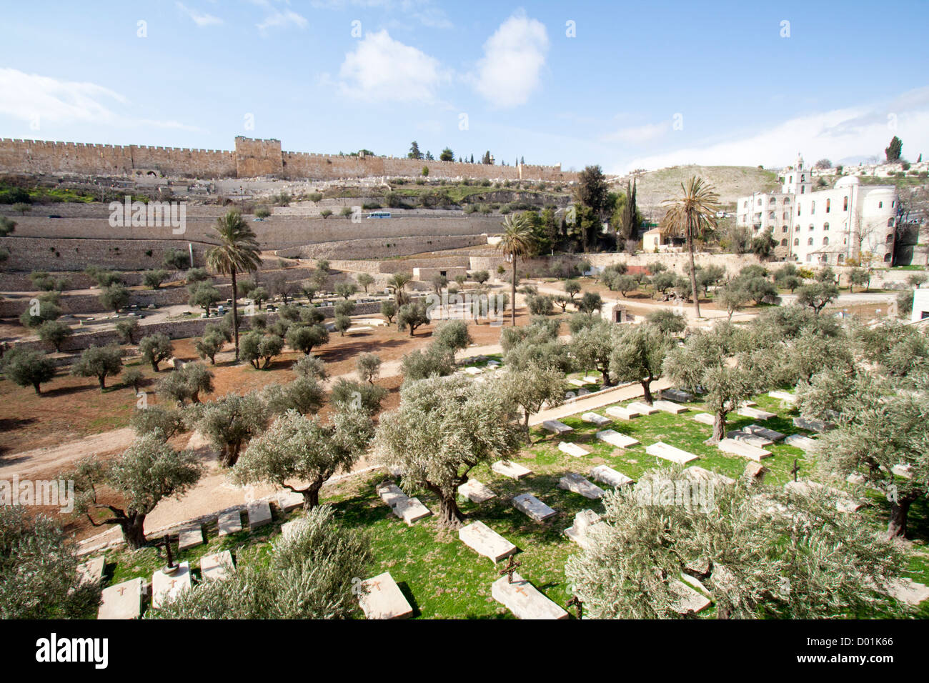 Blick von den Gräbern der Ölberg auf alte Jerusalem, Israel Stockfoto