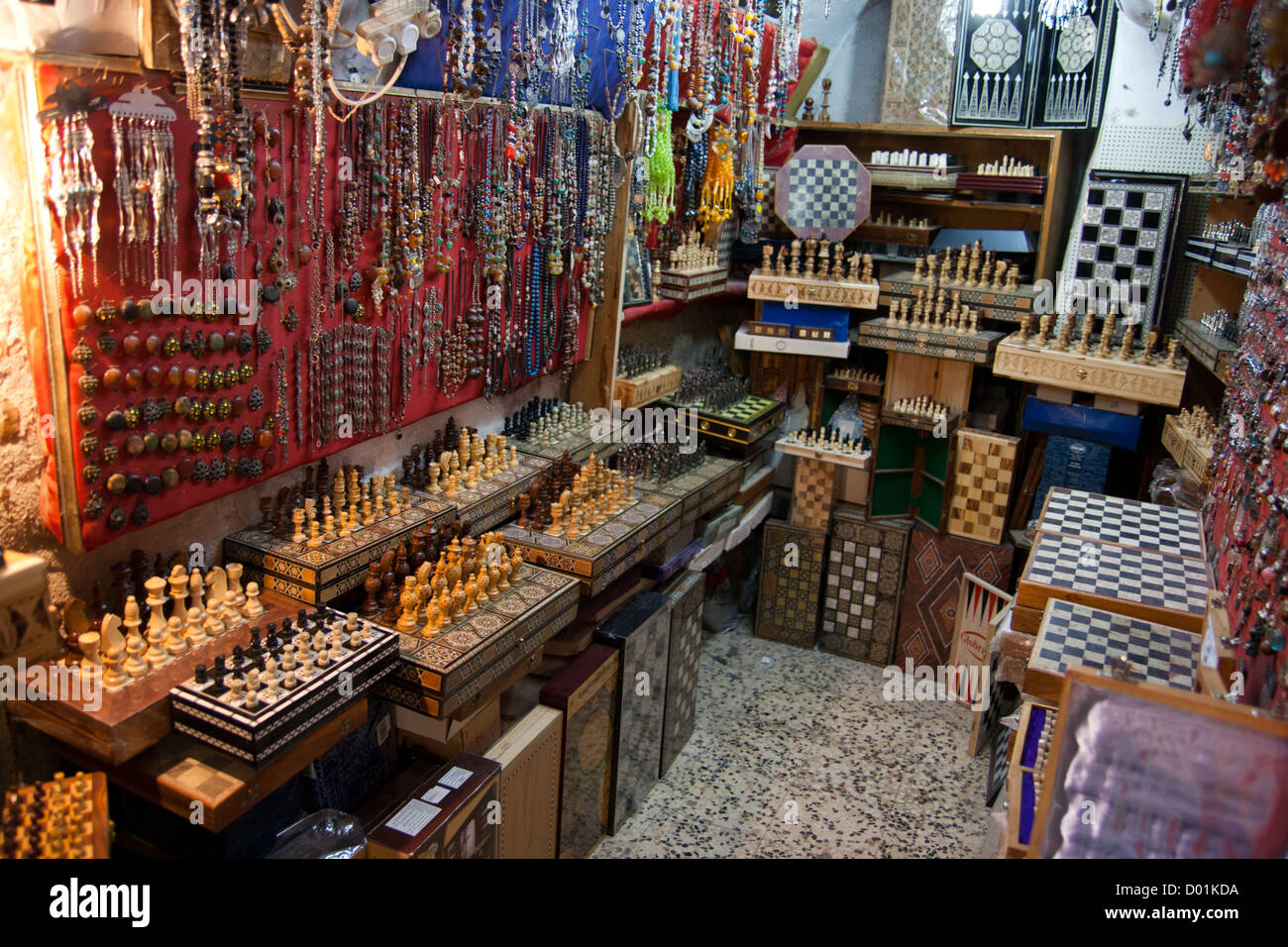 Schach-Shop in Jerusalem. Israel Stockfoto