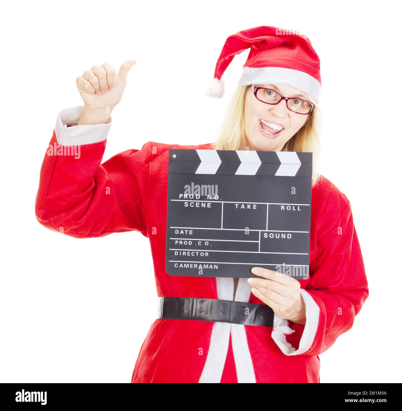 Santa Claus mit Klappe Stockfoto