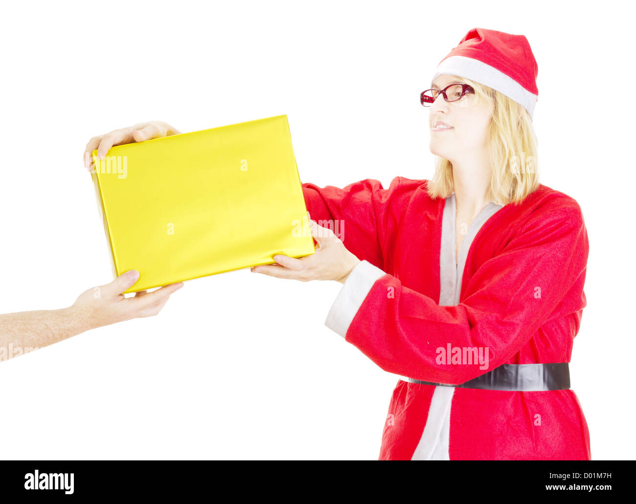 Santa Claus immer Geschenk Stockfoto