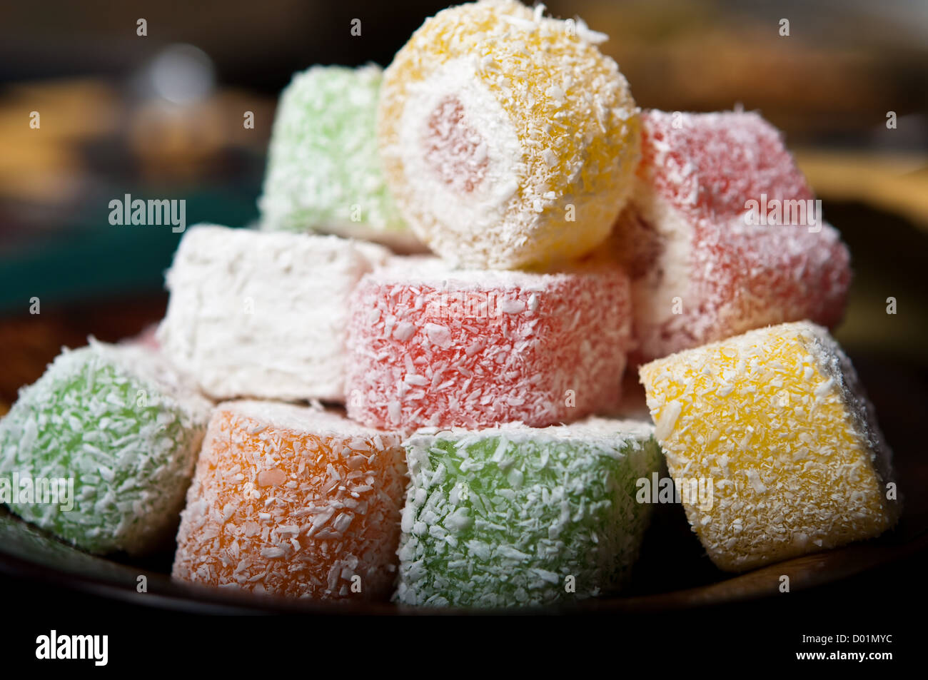 Turkish Delight, lokum Stockfoto