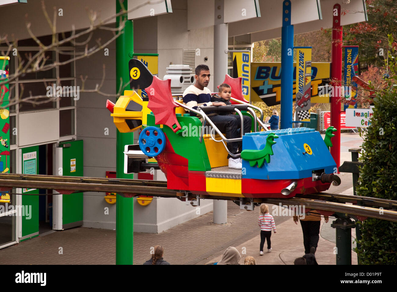 Sky Rider Ride im Legoland Freizeitpark, Winsor, England, Vereinigtes Königreich. Stockfoto