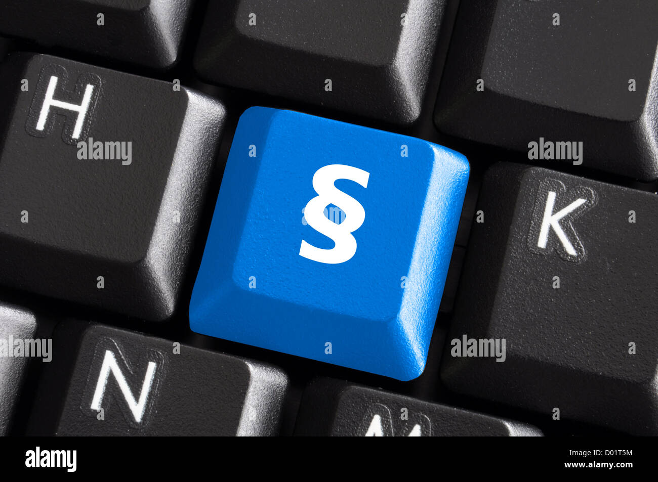 blaue Absatz oder rechts Taste auf einer Tastatur abgreifen Stockfoto