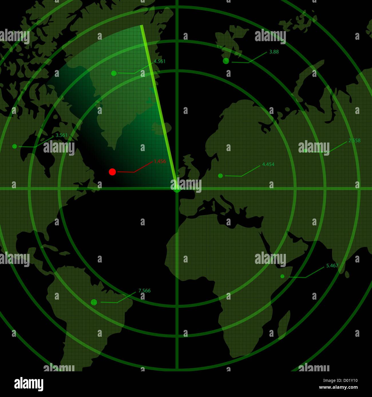 Abbildung des Radars Stockfoto