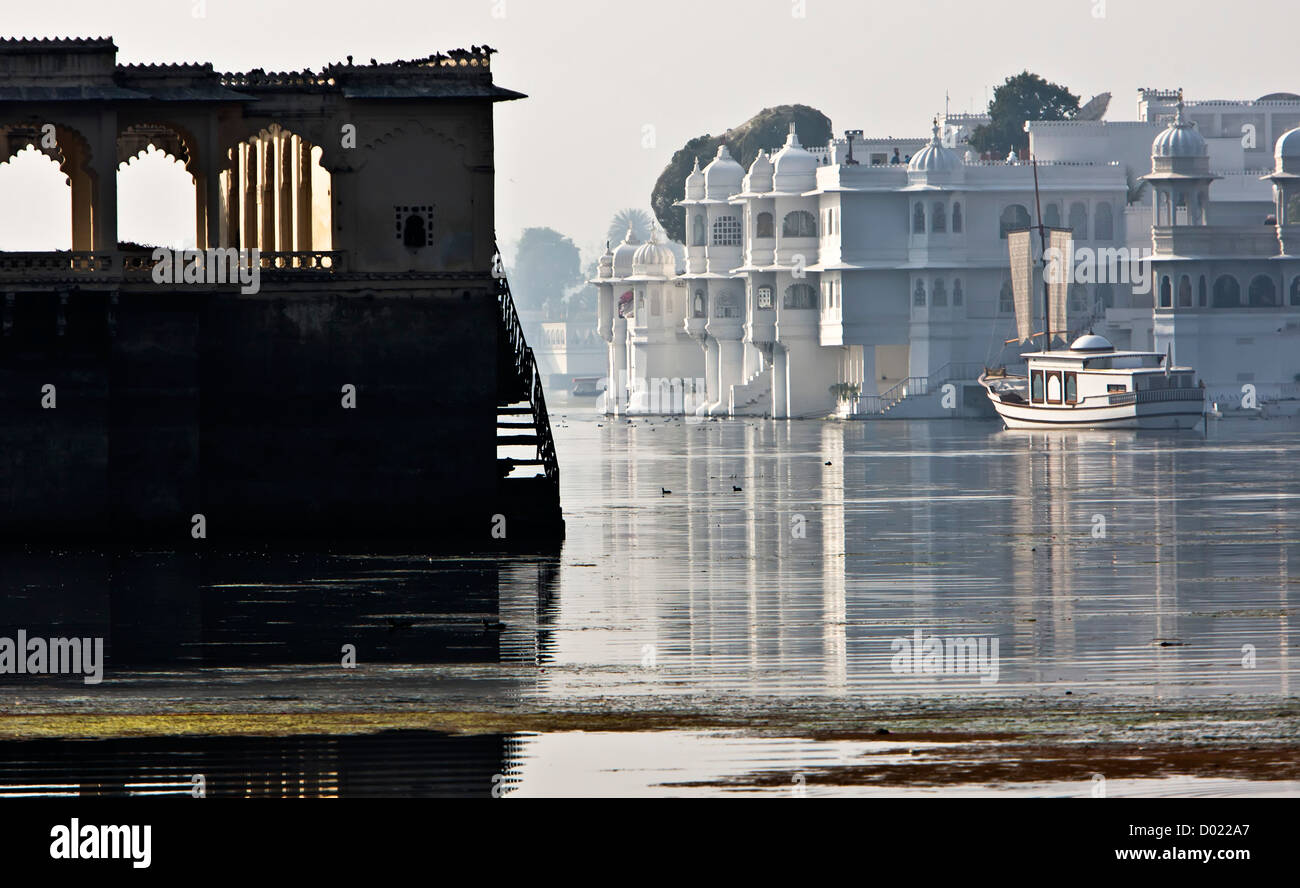 Lake Palace Hotel Pichola-See Udaipur Rajasthan Indien Stockfoto