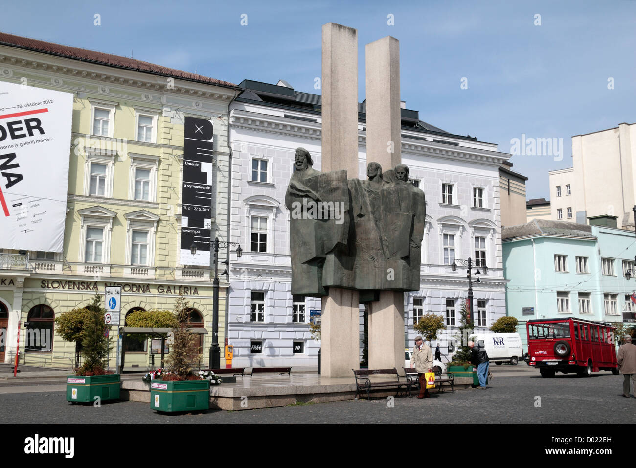 Denkmal für den Nationalhelden, auch Ľudovíta Štúra (Star Square) in Bratislava, Slowakei. Stockfoto
