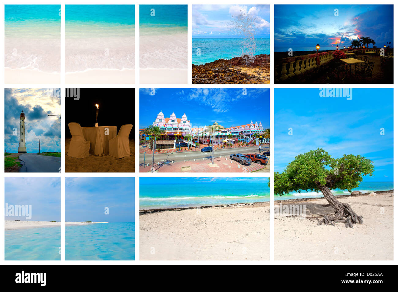Sammlung von Naturbilder aus der Karibik-Insel Aruba Stockfoto