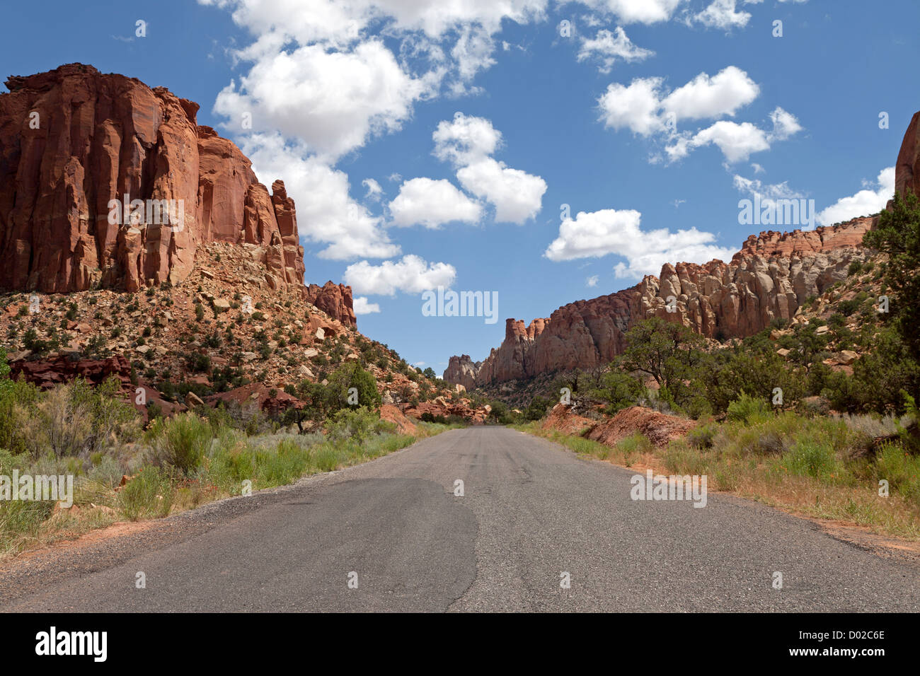 Burr Trail Straße durch Long Canyon im Grand Staircase Escalante National Monument. Stockfoto