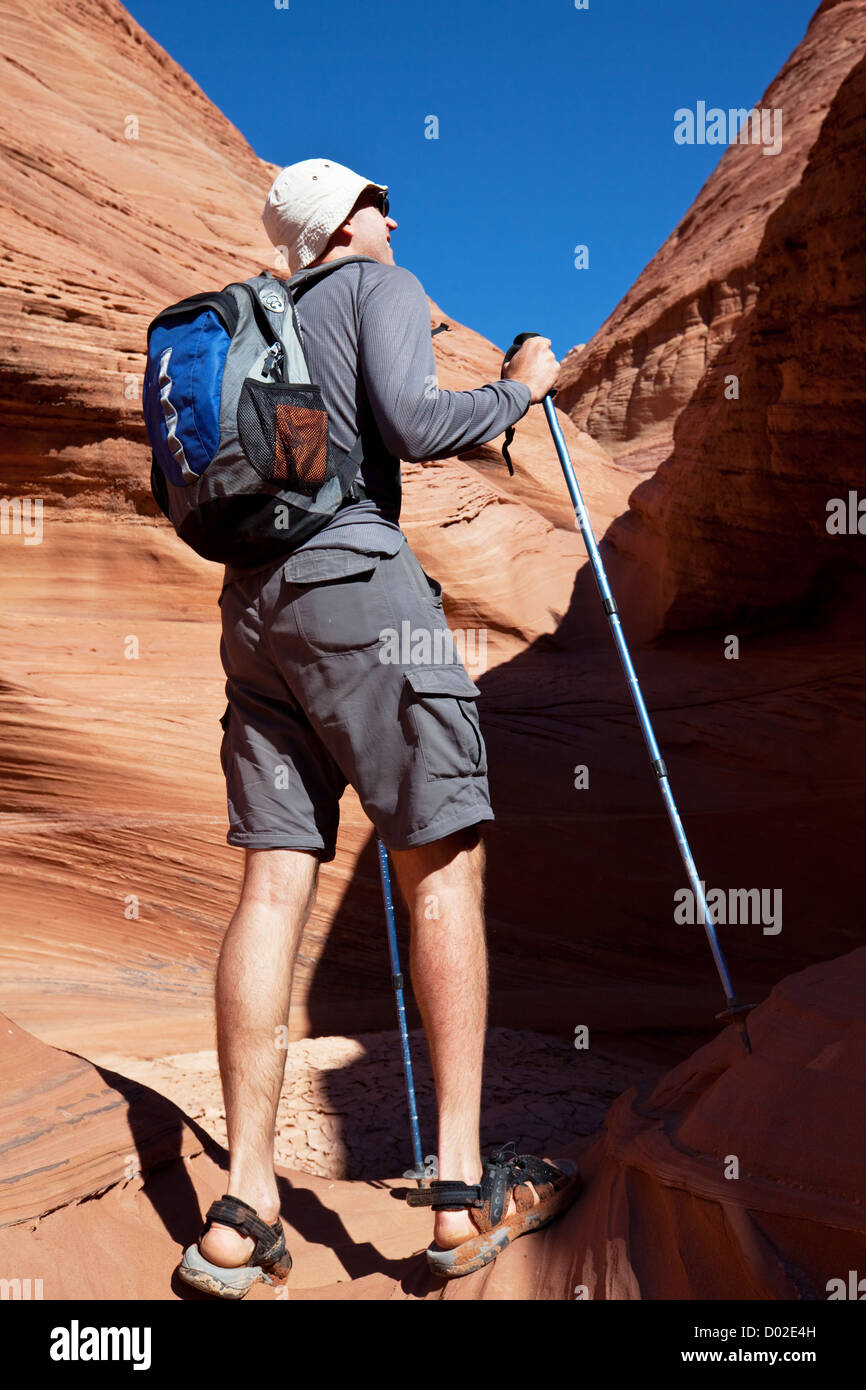 Tourist im canyon Stockfoto