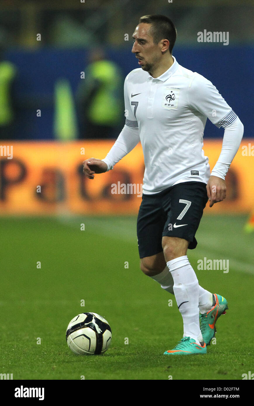14.11.2012 Parma, Italien. Ribery in Aktion während der internationalen Freundschaftsspiel zwischen Italien und Frankreich aus dem Stadio Tardini di Parma Stockfoto