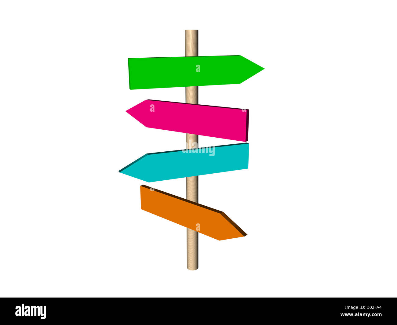 Abstrakte Zeichen, Ost, west, Nord, Süd Stockfoto