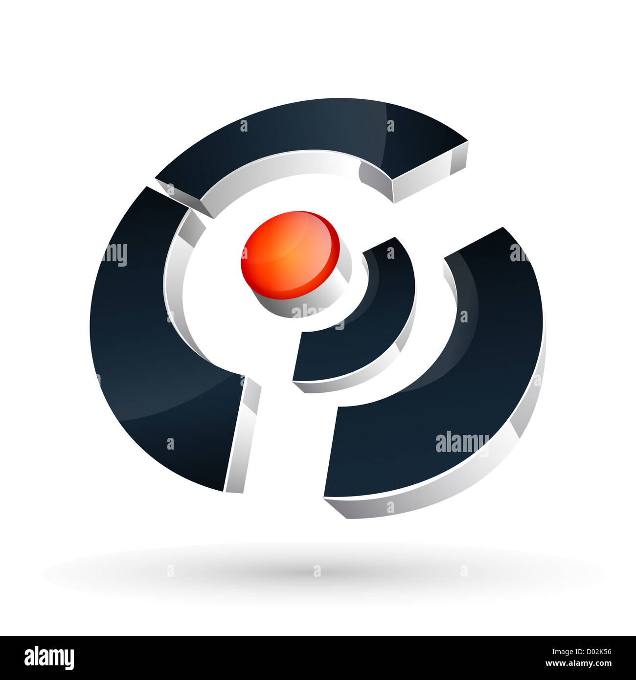 Außenillustration Logo auf weißem Hintergrund Stockfoto