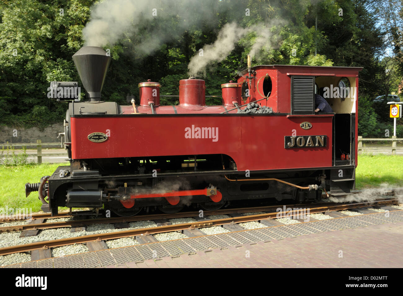 Motor "Johanna" von der Welshpool & Llanfair Light Railway Stockfoto