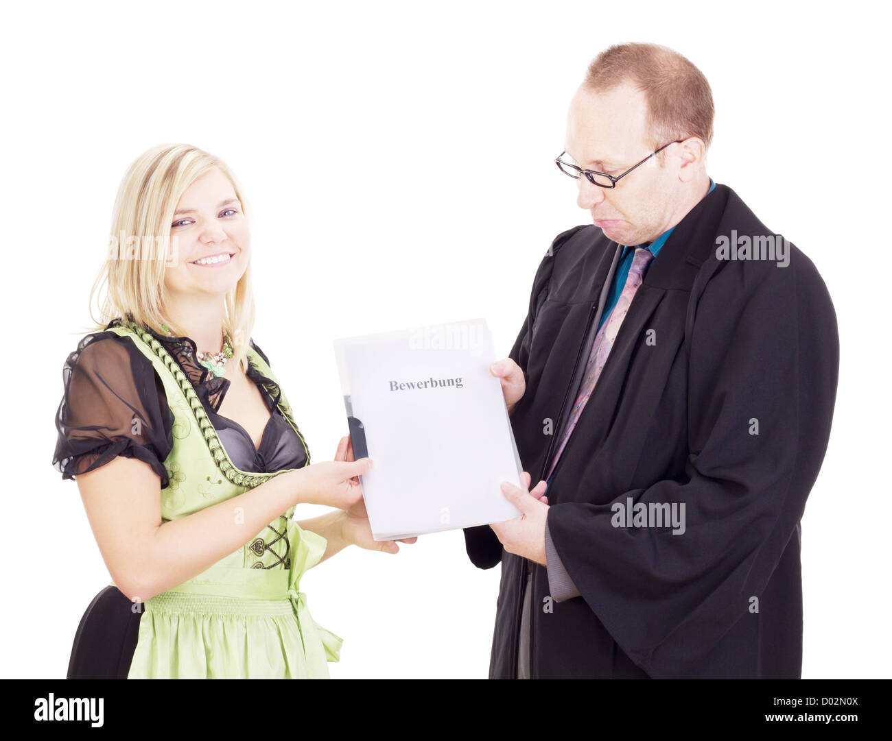 Ein Personal Executive interviews eine junge Frau Stockfoto