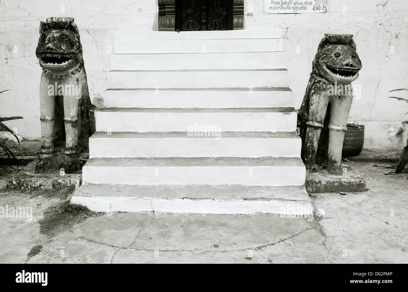 Die buddhistischen Tempel Wat Aham in Luang Prabang in Laos in Indochina im Fernen Osten Südostasien. Reisen Stockfoto