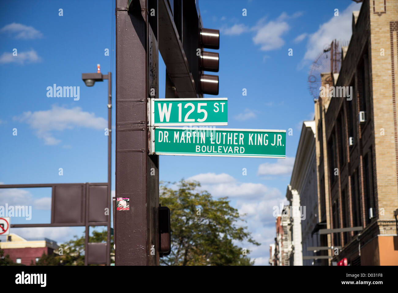 Dr. Martin Luther King Junior Boulevard Zeichen in Harlem, New York Stockfoto
