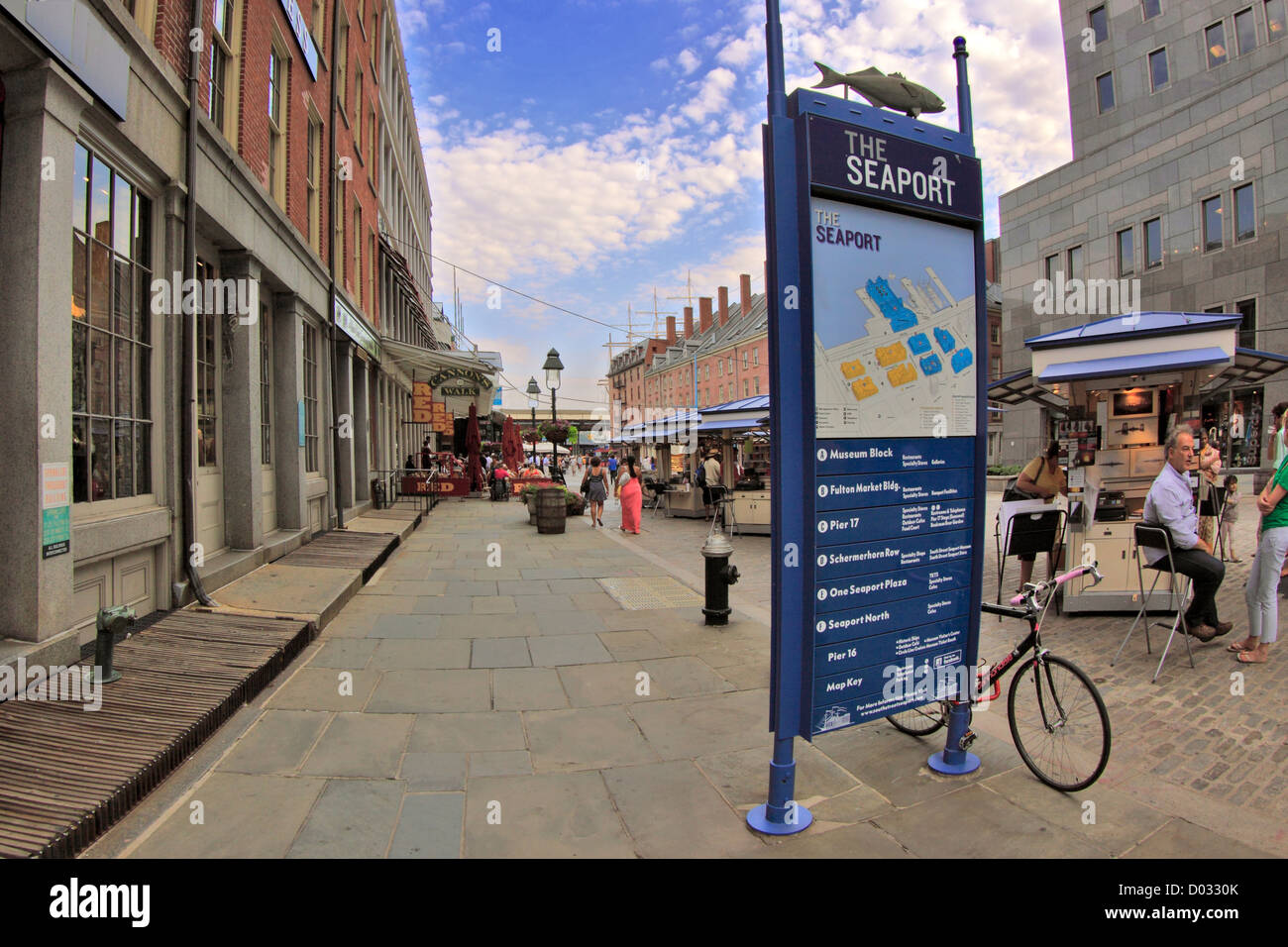 Der South Street Seaport Historic District untere Manhattan New York City Stockfoto