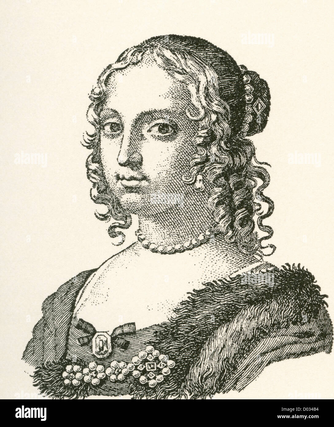 Prinzessin Henrietta von England, 1644-1670. Prinzessin von England und Schottland als jüngste Tochter von König Charles i. von England. Stockfoto