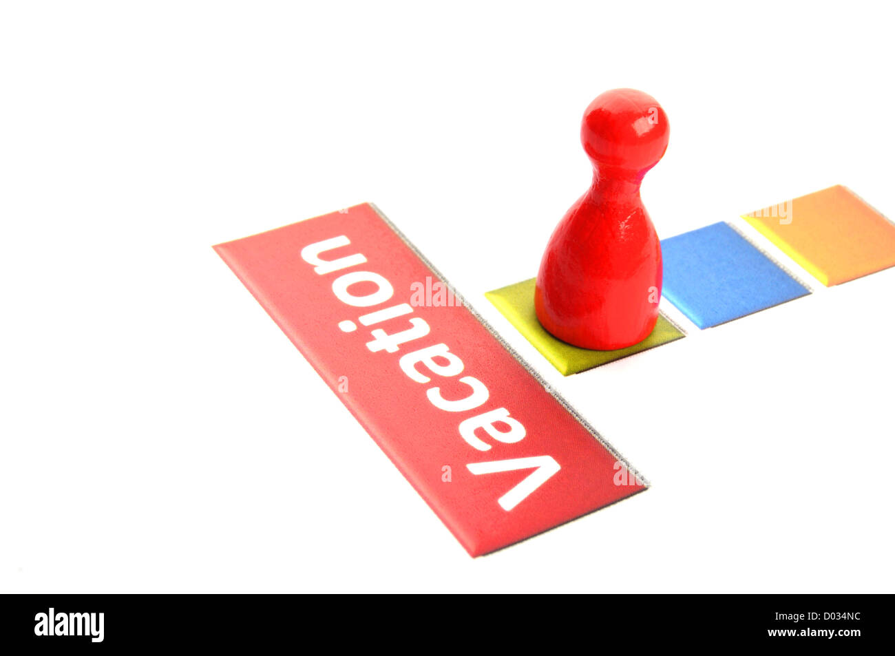 Urlaub Urlaub oder Reise-Konzept mit Wort und Bauer Stockfoto