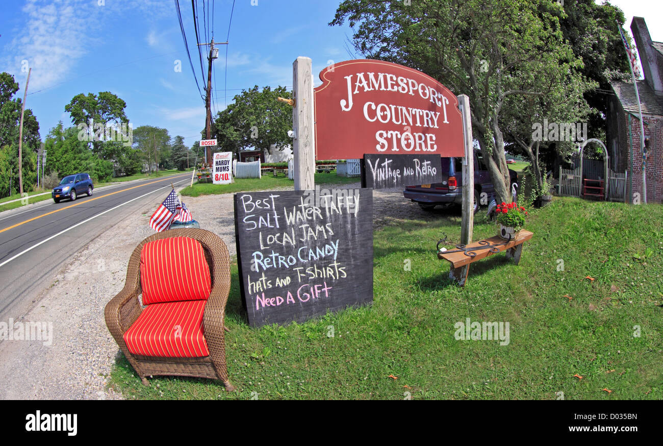 Eine antike und Country Store auf der North Fork des östlichen Long Island New York Stockfoto