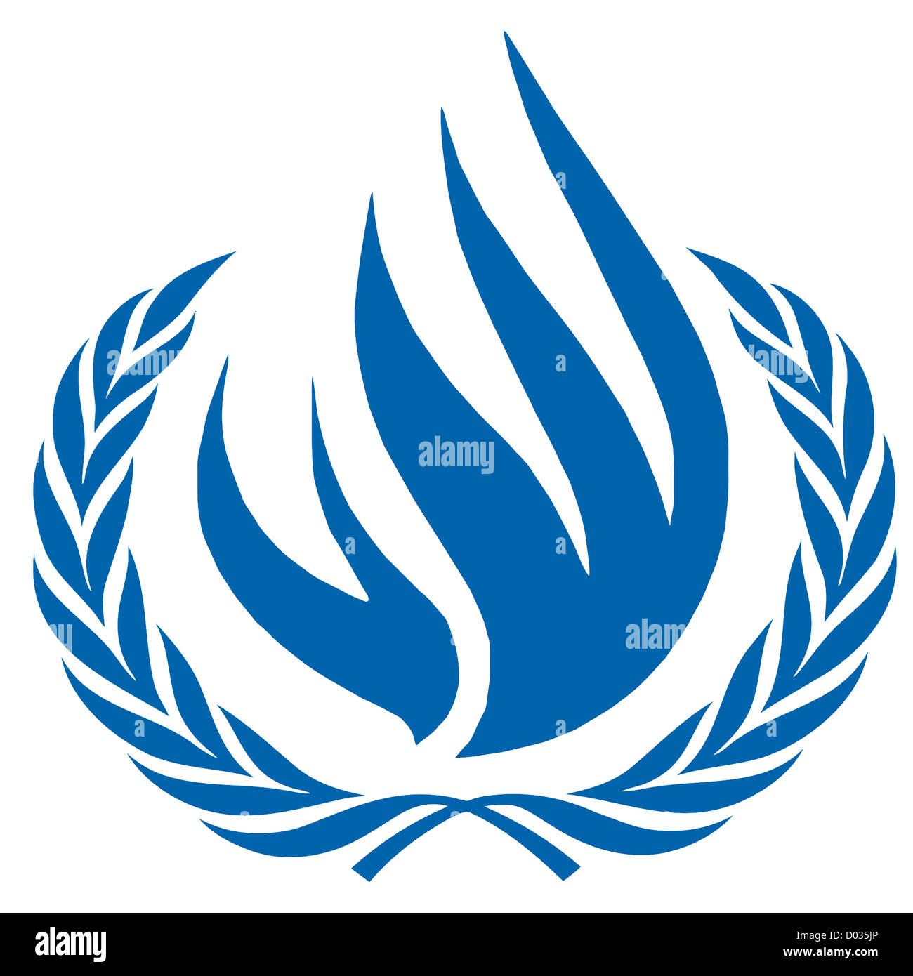 Logo der UN-Menschenrechtsrat der Vereinten Nationen UNHCR mit Sitz in Genf. Stockfoto